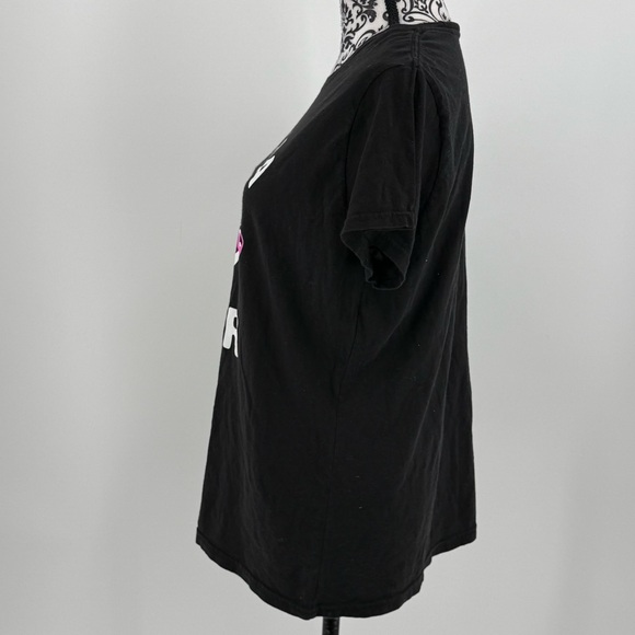 Delta Mamasaurus Dinosaur Mom Women V Neck Black Short Sleeve T-Shirt - Picture 7 of 10